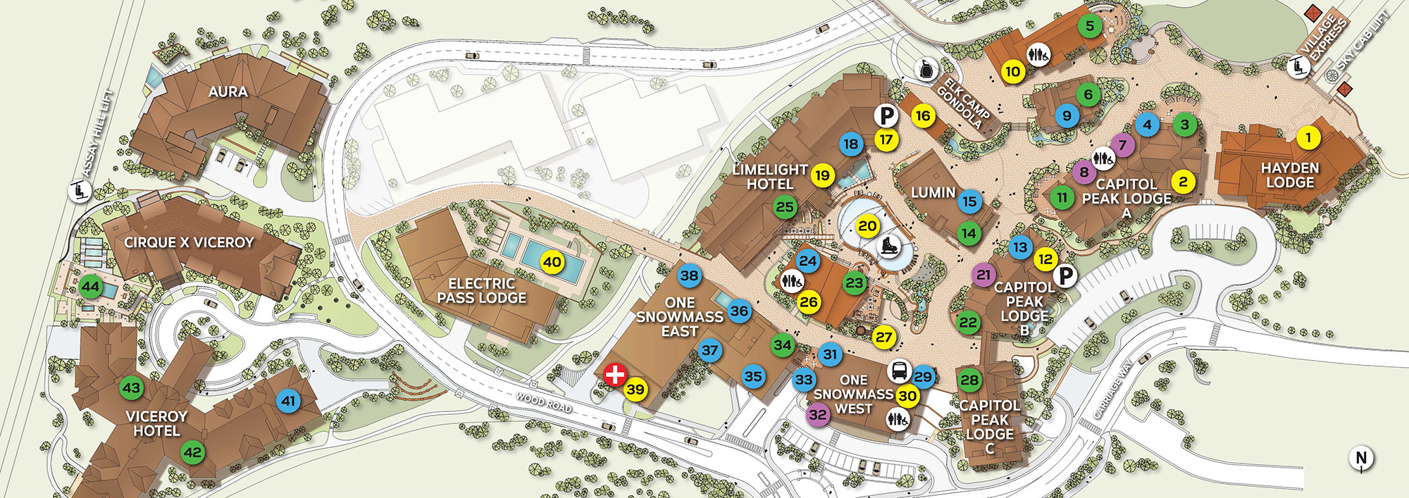 Base Village Map Snowmass Base Village